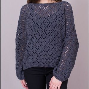 POL DROP SHOULDER CHENILLE SWEATER SZ M